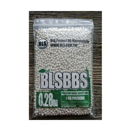 Шары для страйкбола BLS 0,28 г, 3500 штук (1 кг, белые) 1KG-H28